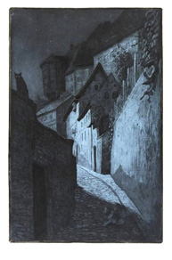 Blaue Nacht 1906 (3 Katzen,Leinewebergasse Meißen) 